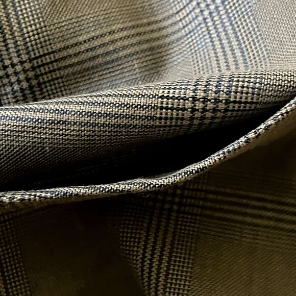 Successo by Phita Suit Vest 42 Glen Plaid Windowpane Brown Tan Waistcoat - Picture 13 of 14